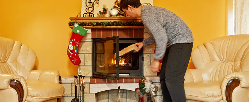 Rusted Metal Fireplace Restoration in Farmers Branch, Texas